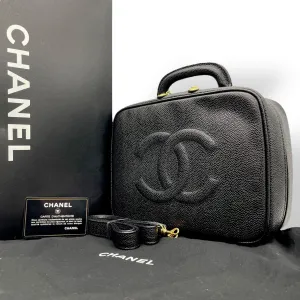 Chanel Leather Handbag Pochette Shoulder Bag Vanity Bag (Pre-Owned)