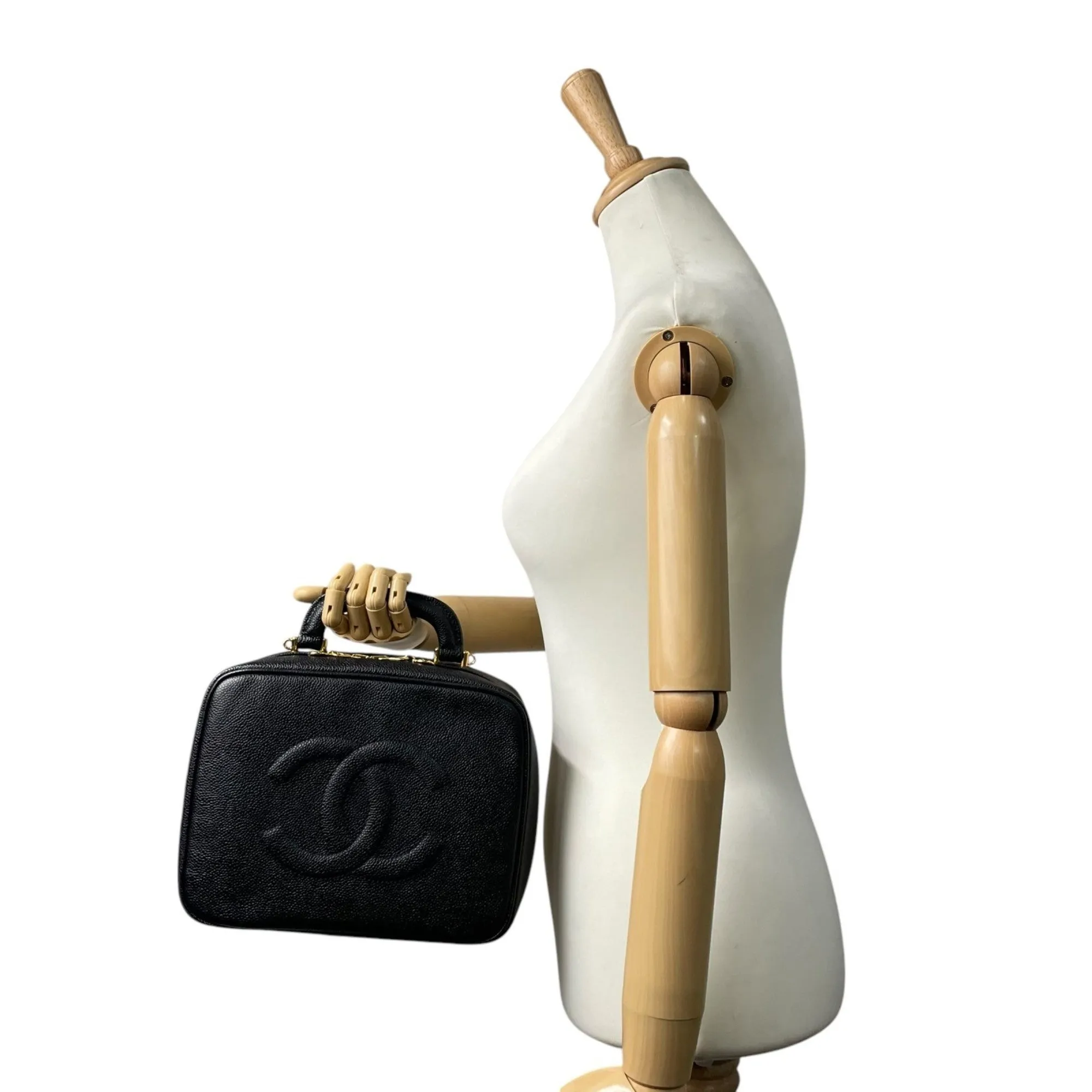 Chanel Leather Handbag Pochette Shoulder Bag Vanity Bag (Pre-Owned)