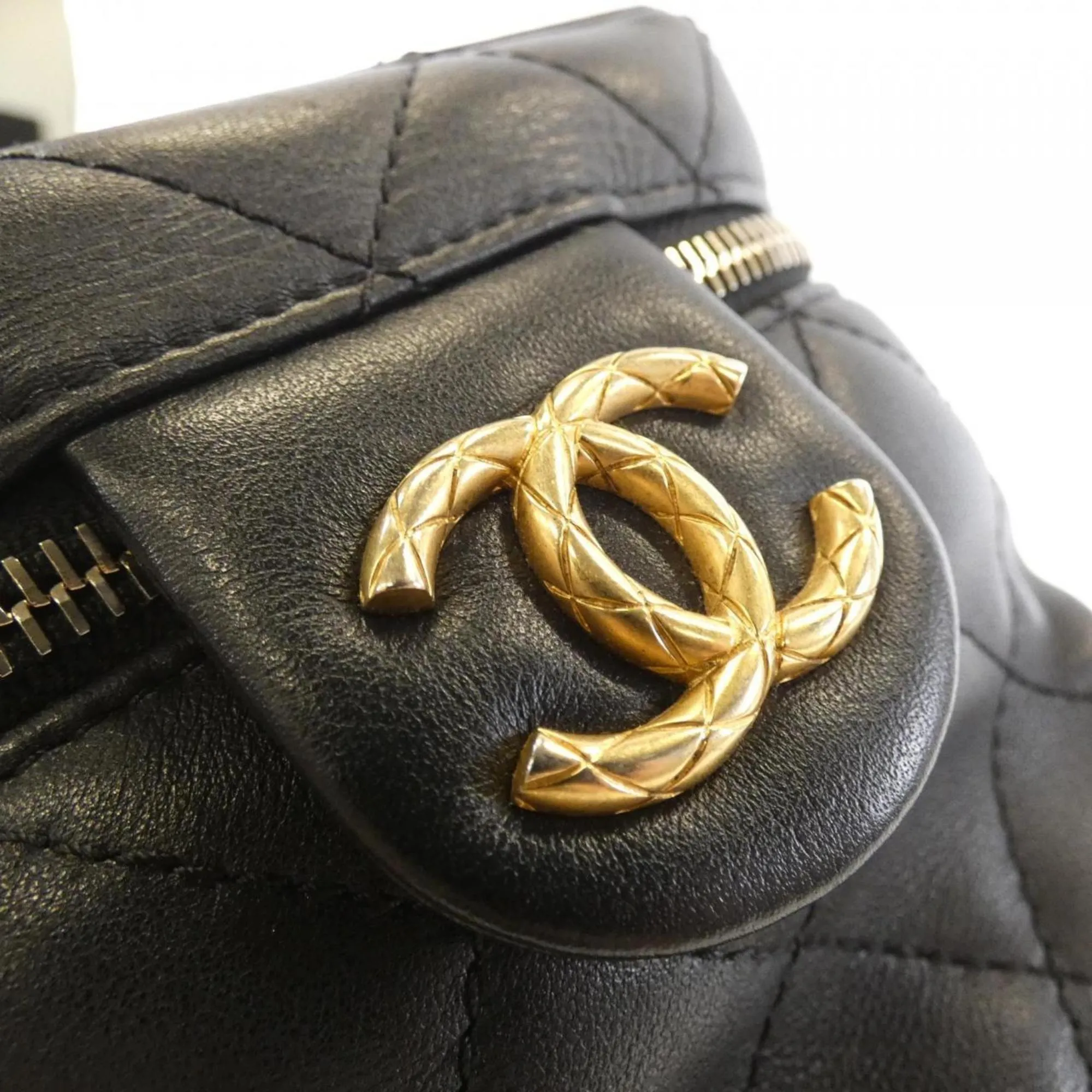 Chanel Leather Shoulder Bag Vanity Bag (Pre-Owned)