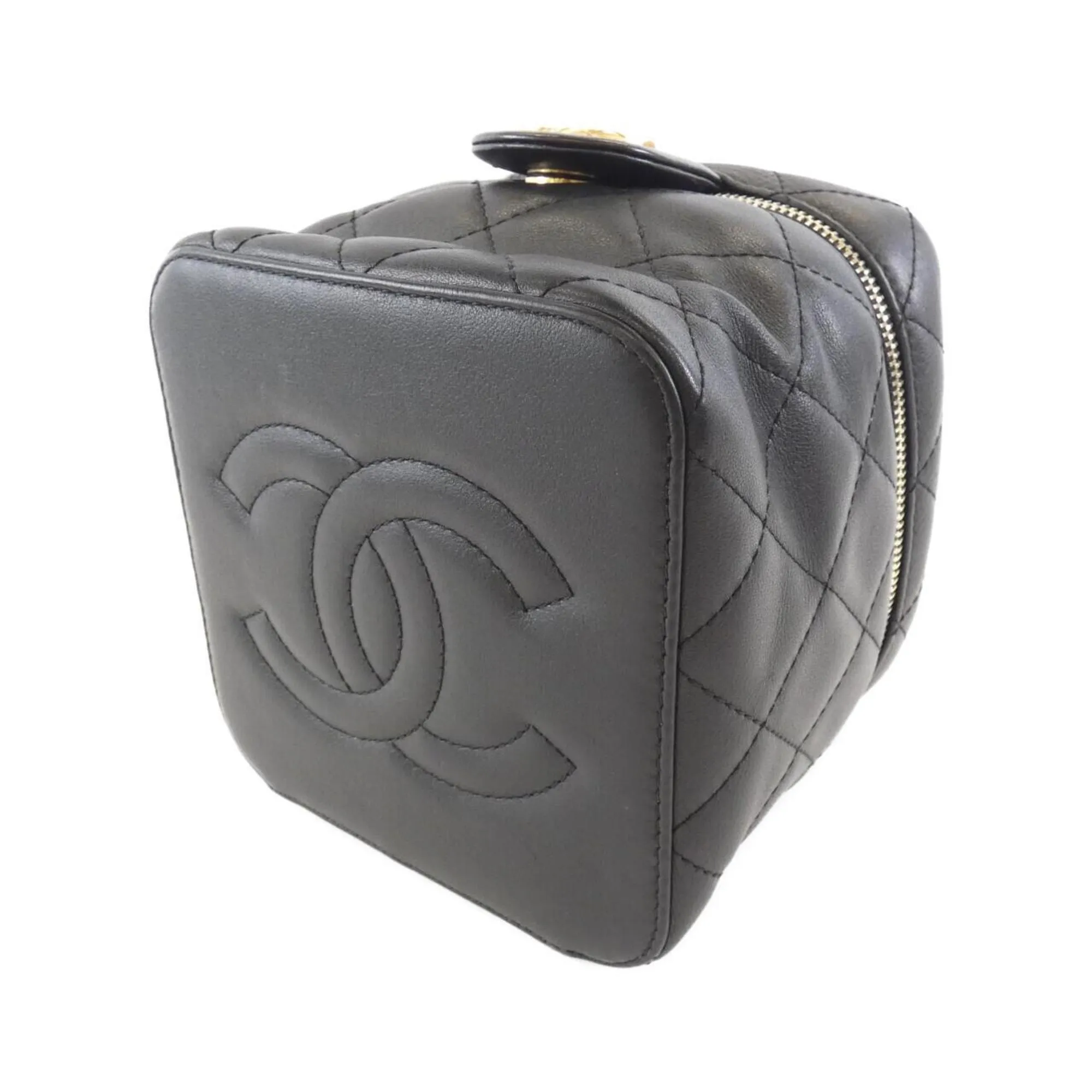 Chanel Leather Shoulder Bag Vanity Bag (Pre-Owned)
