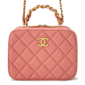 Chanel Leather Shoulder Bag Vanity Bag (Pre-Owned)