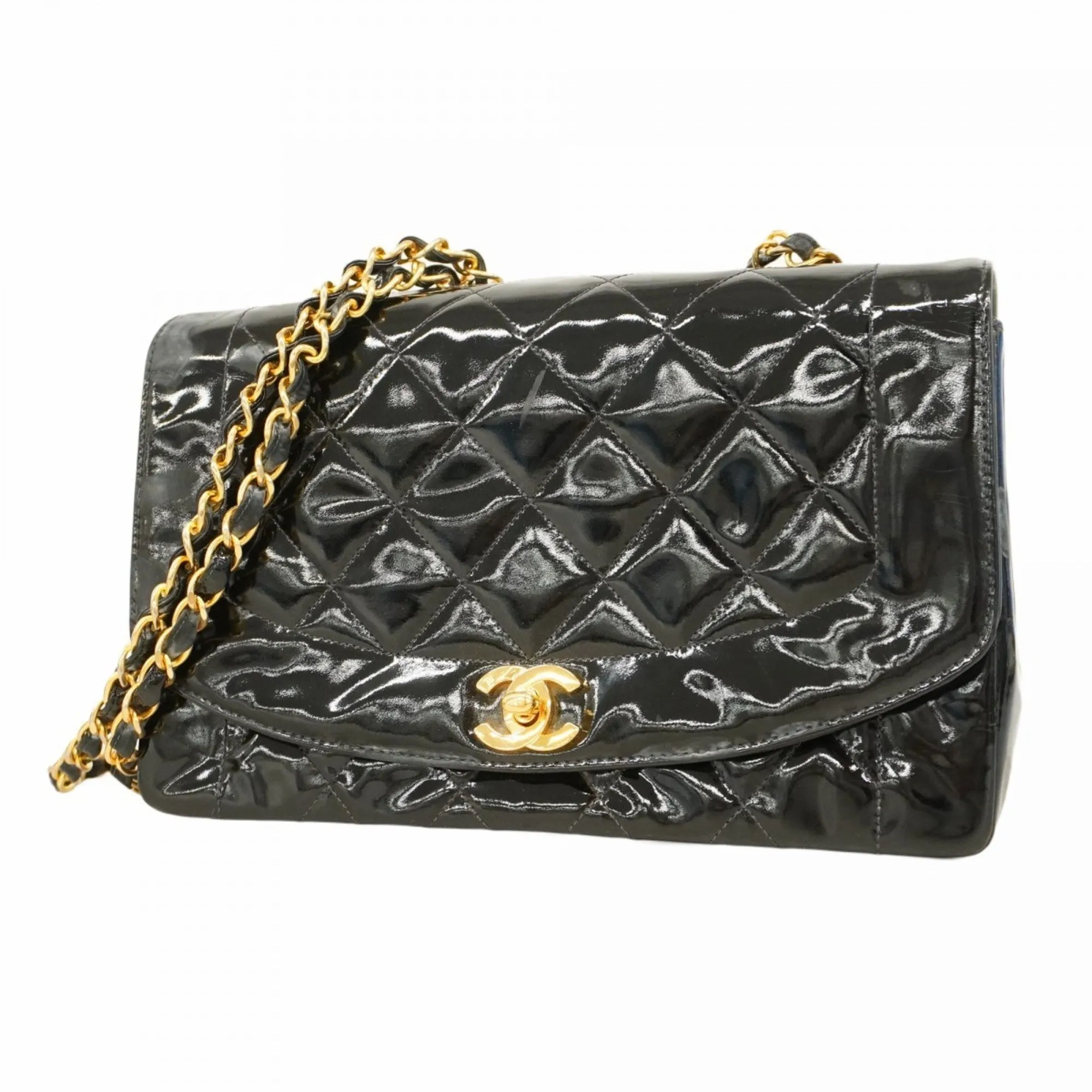 Chanel Patent Leather Shoulder Bag (Pre-Owned)