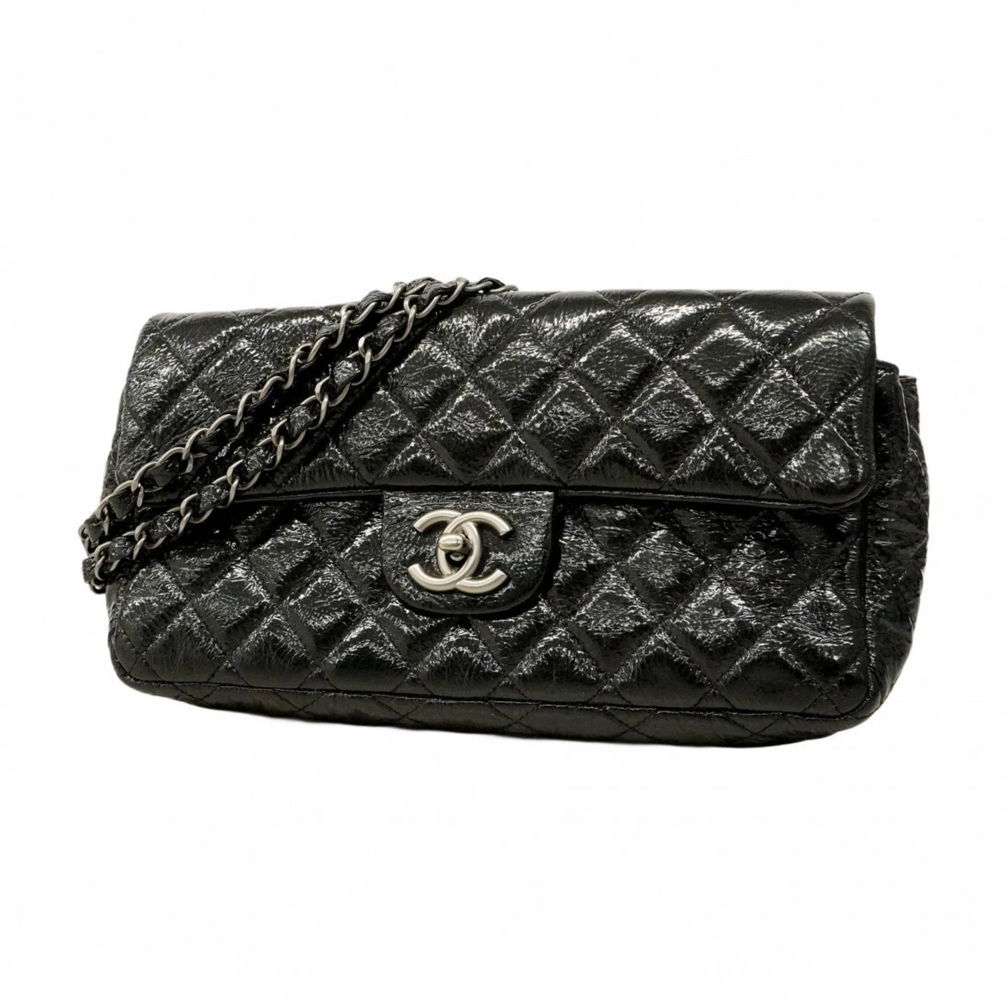 Chanel Patent Leather Shoulder Bag (Pre-Owned)