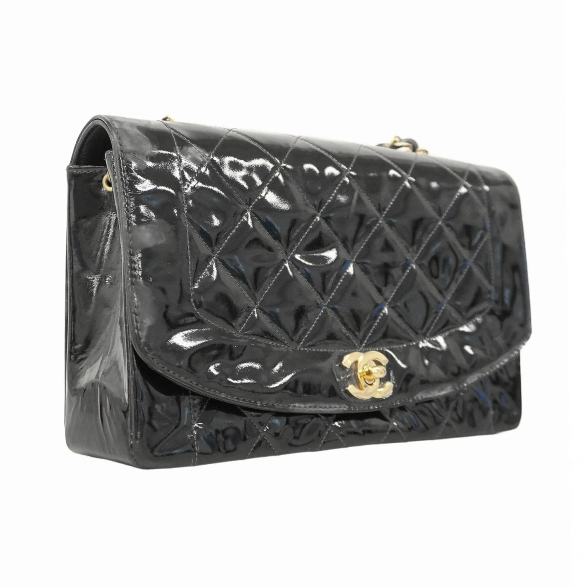 Chanel Patent Leather Shoulder Bag (Pre-Owned)