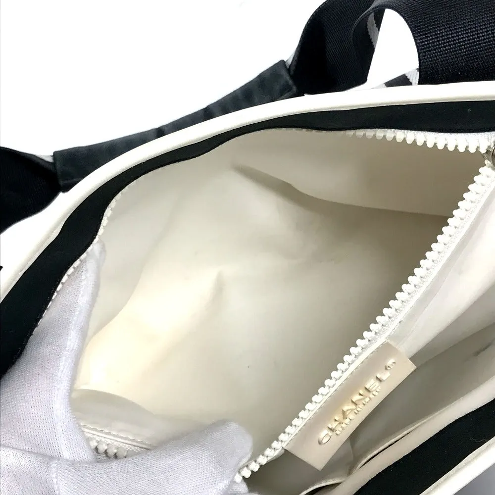 CHANEL Shoulder Bag canvas black Tennis Sports CC COCO Mark