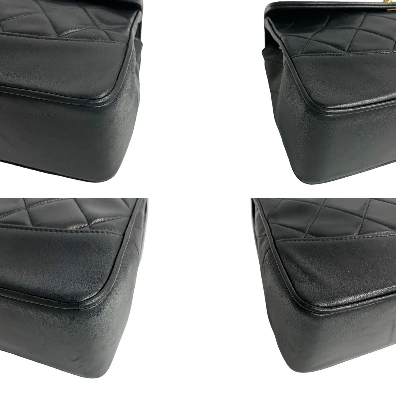 CHANEL Shoulder Bag lambskin black Matrasse