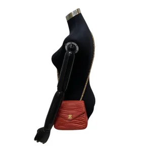 CHANEL Shoulder Bag lambskin Red