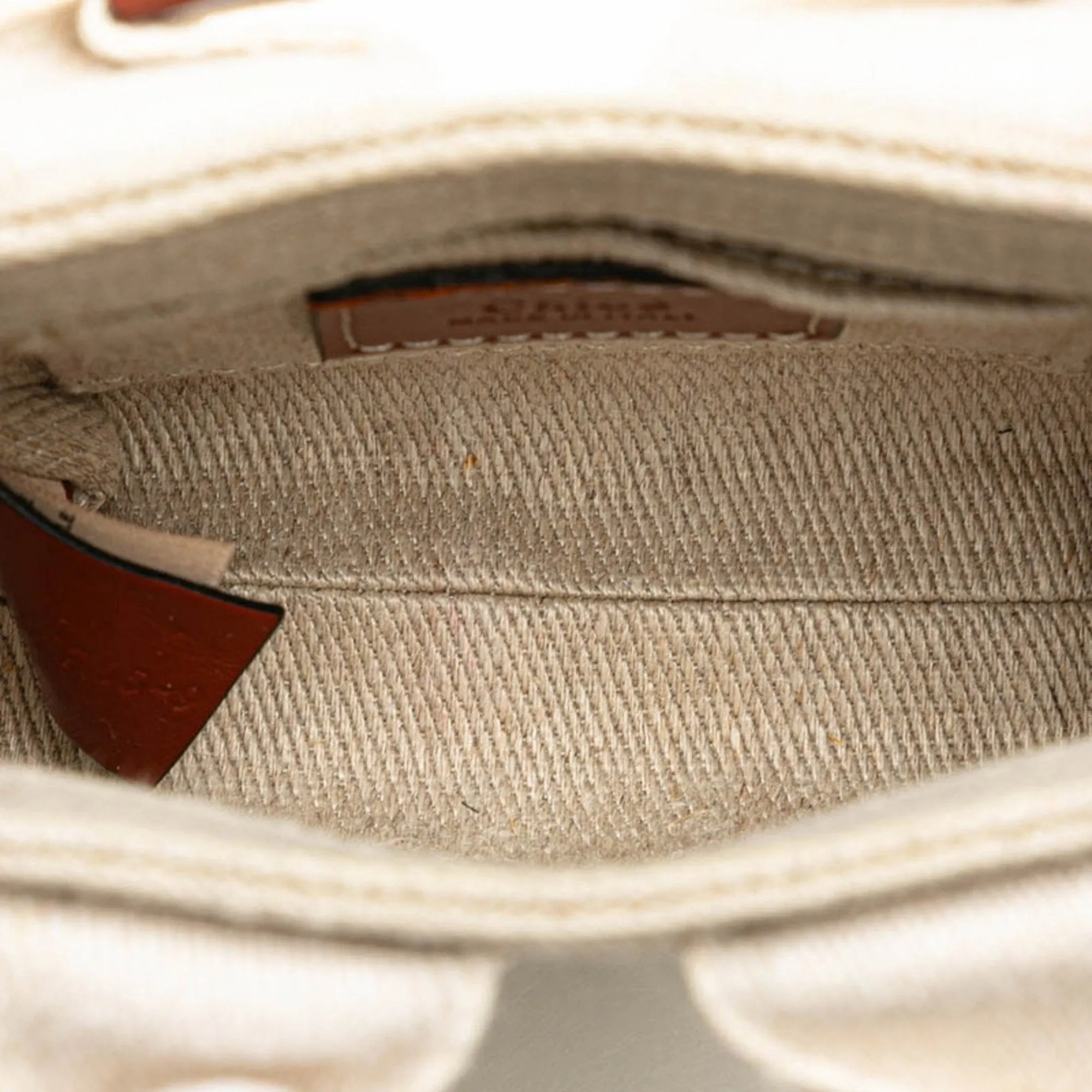 Chlo Canvas Leather Handbag Shoulder Bag (Pre-Owned)