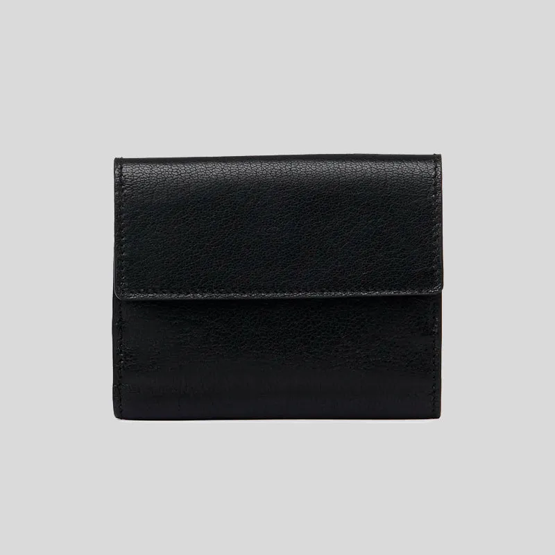 CHLOE Small Envelope Trifold Wallet In Grained Leather Black CHC25SP543O93