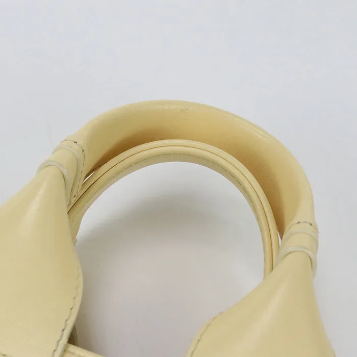 Chloe Woody Small Tote Shoulder Bag leather yellow Women