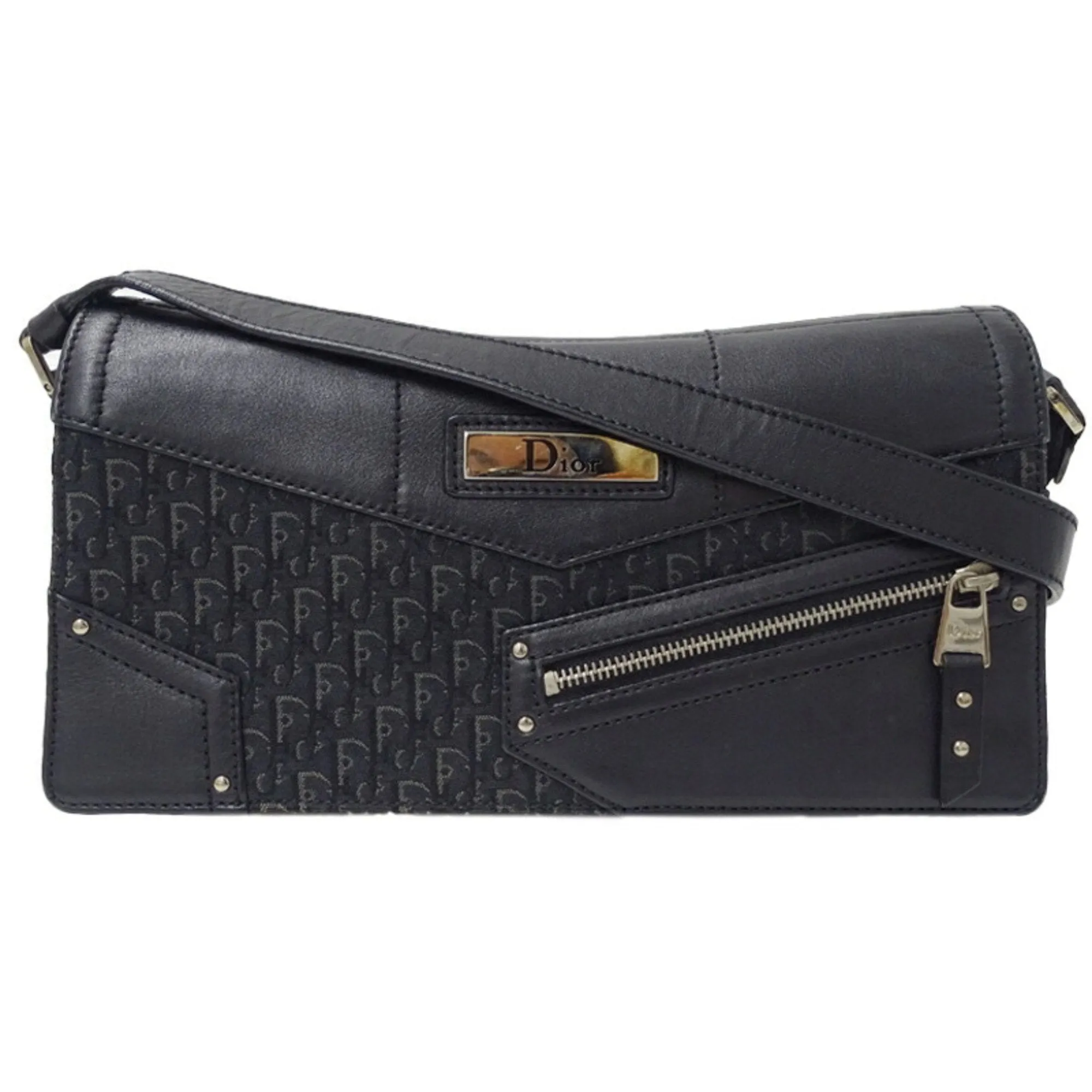 Christian Dior Canvas Leather Shoulder Bag (Pre-Owned)