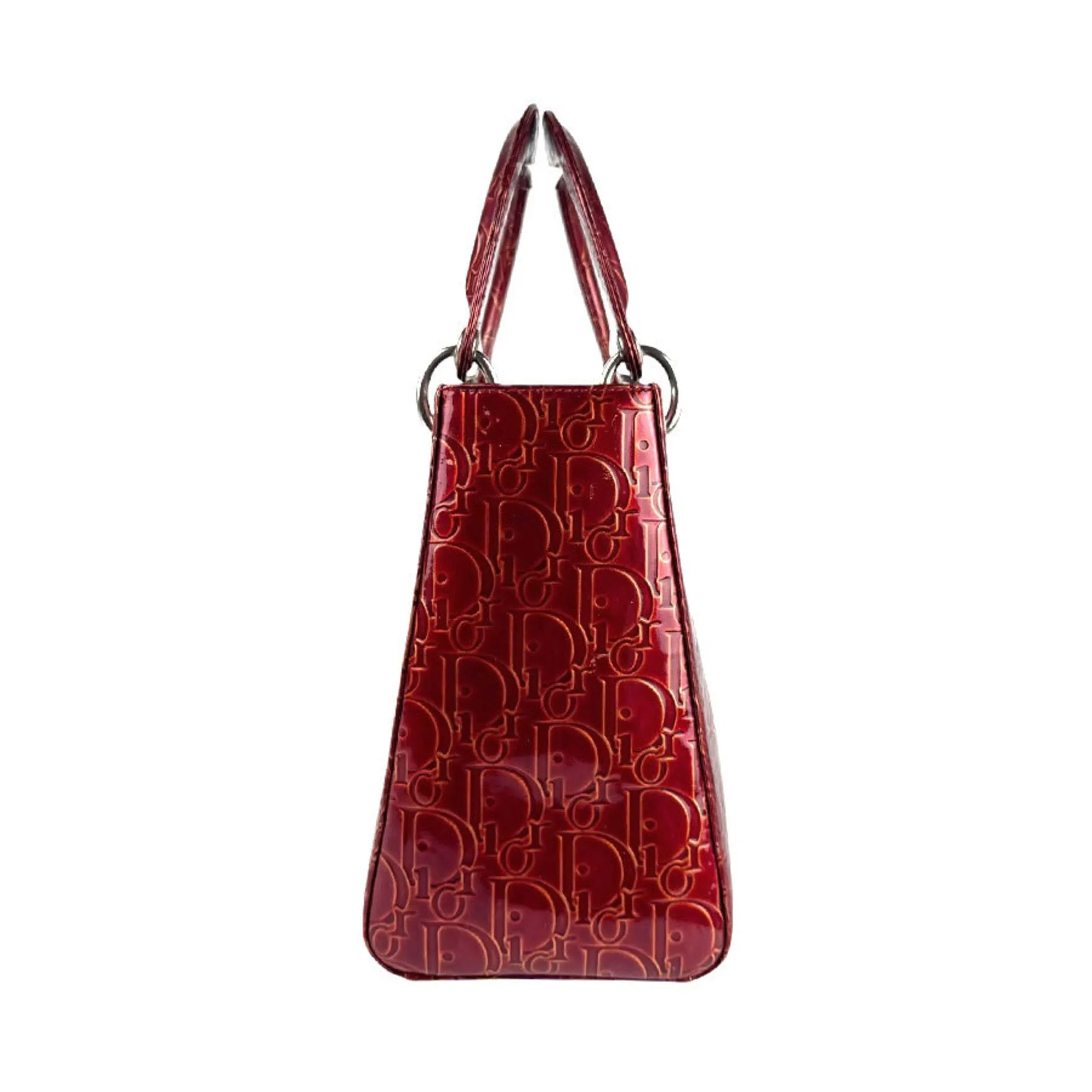Christian Dior Lady Dior Patent Leather Handbag Shoulder Bag (Pre-Owned)