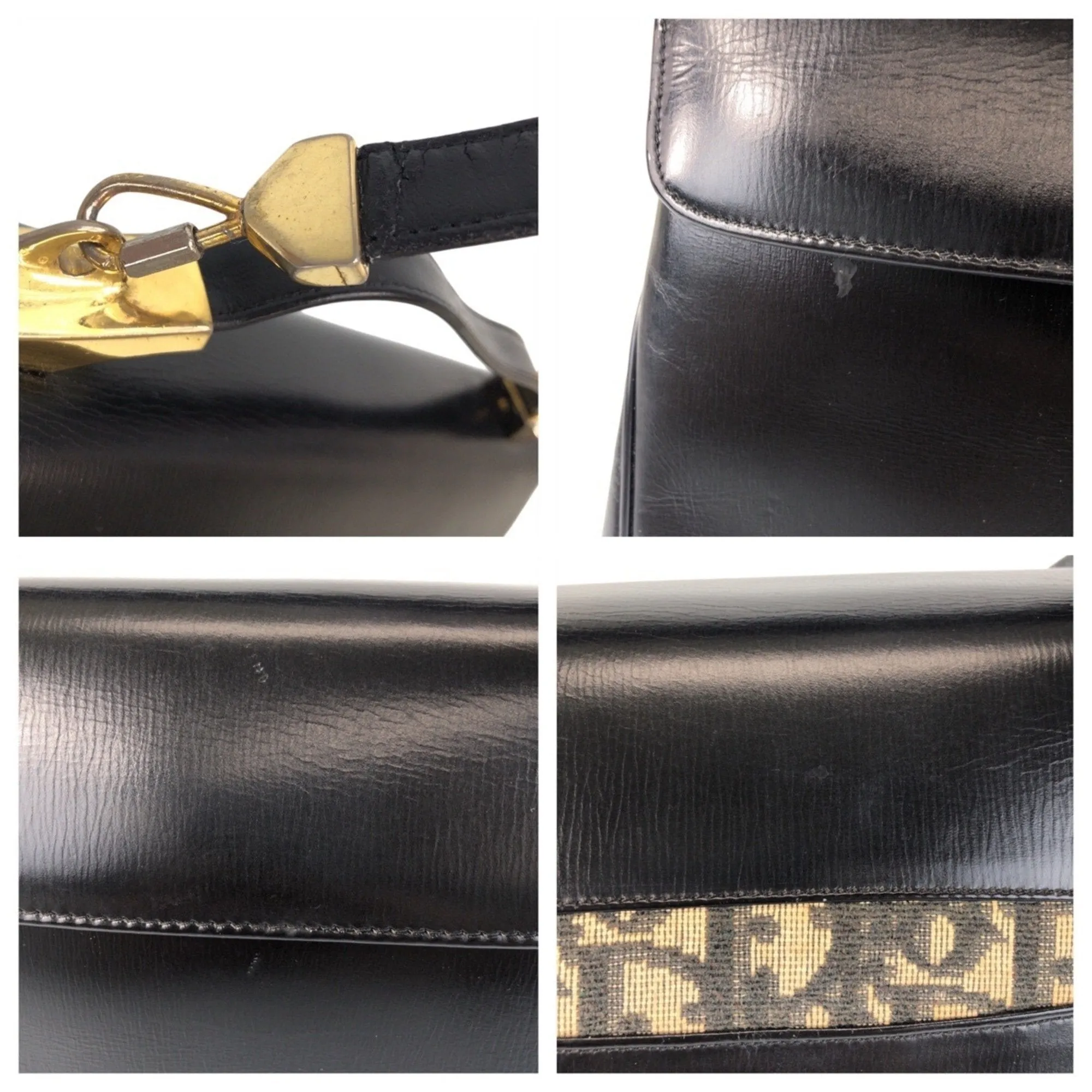 Christian Dior Leather Handbag Shoulder Bag (Pre-Owned)