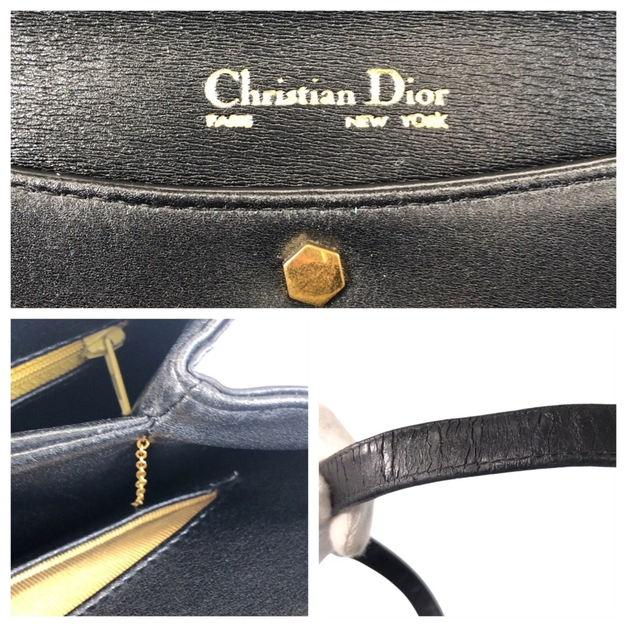 Christian Dior Leather Handbag Shoulder Bag (Pre-Owned)