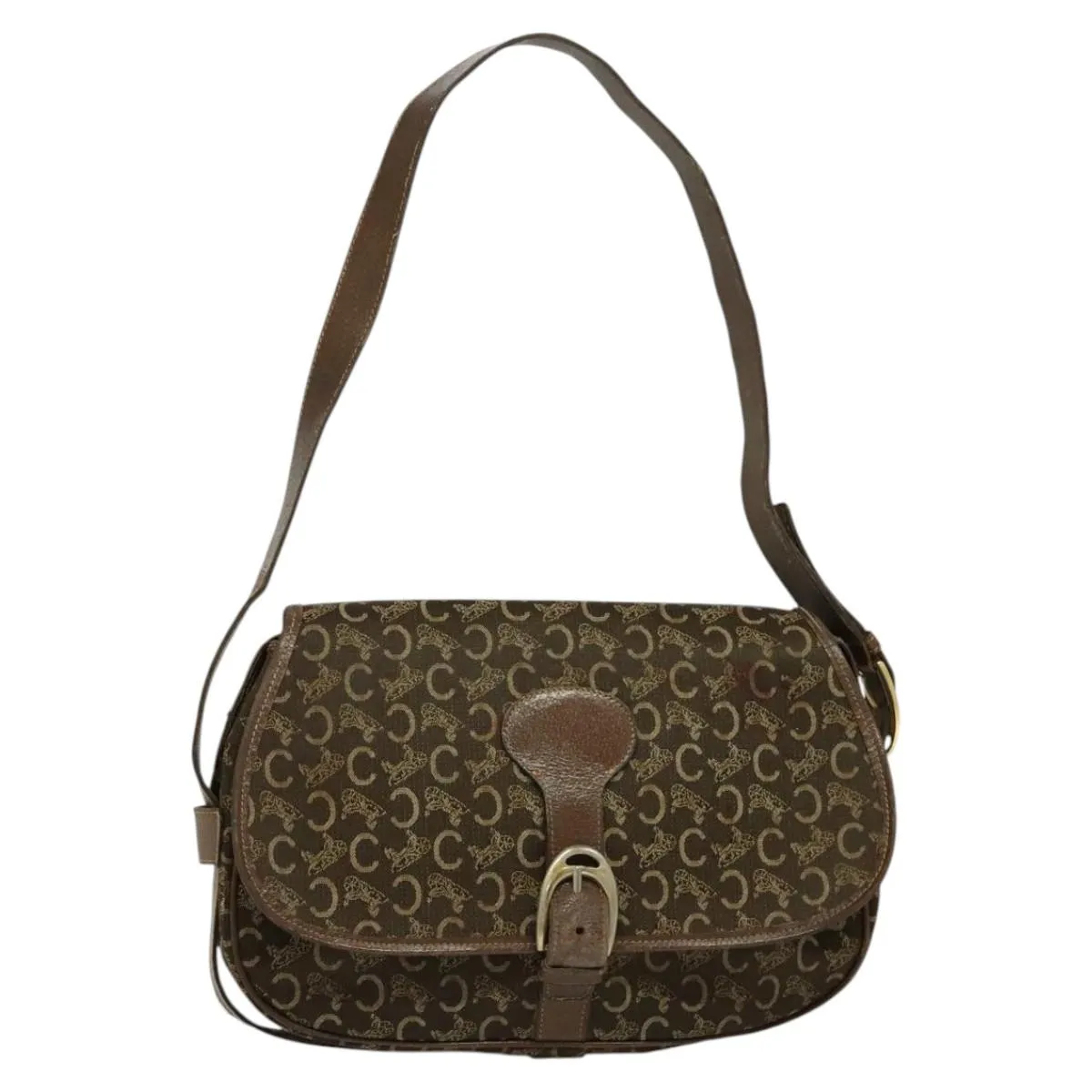 Cline Macadam Canvas Shoulder Bag (Pre-Owned)
