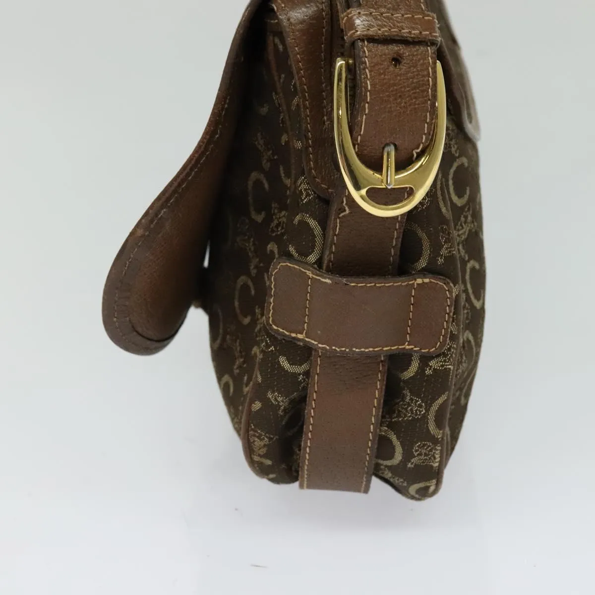 Cline Macadam Canvas Shoulder Bag (Pre-Owned)