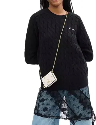 Coach Boxed Mini Wallet On A Chain With Star Print