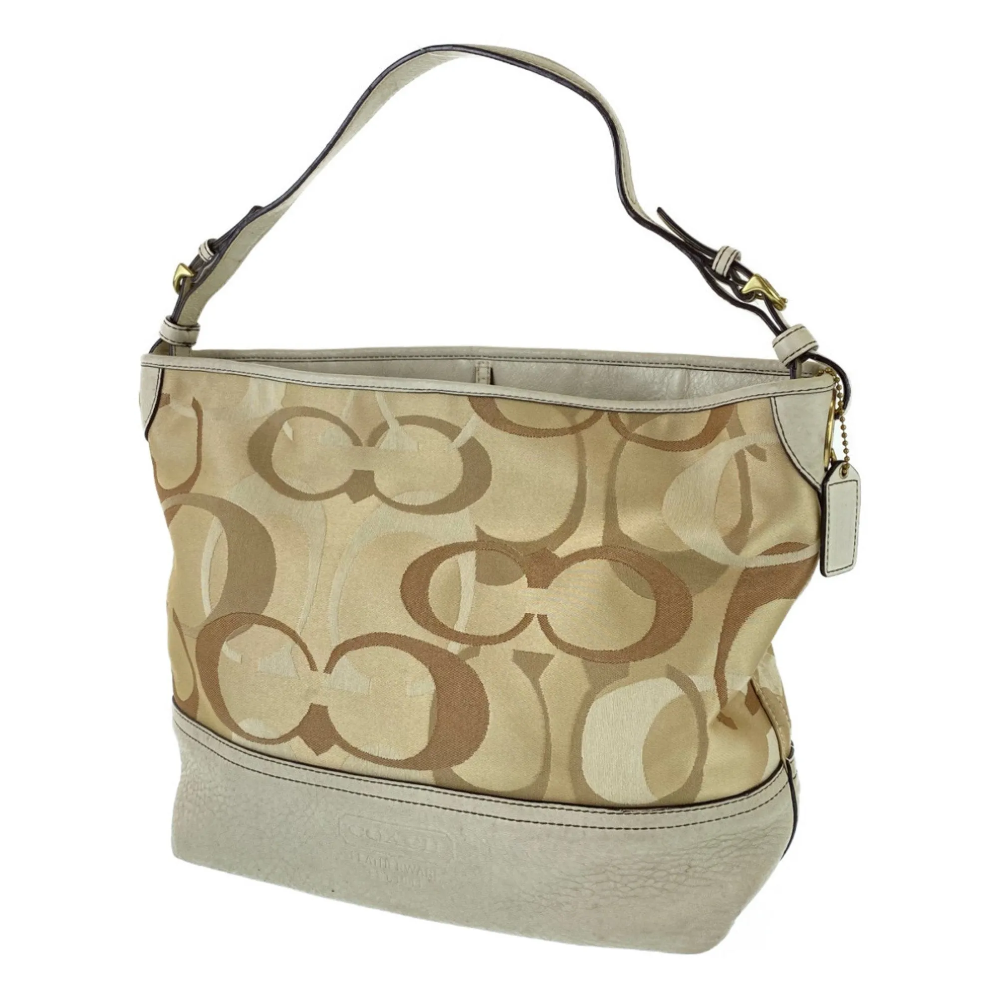 Coach Canvas Leather Shoulder Bag (Pre-Owned)