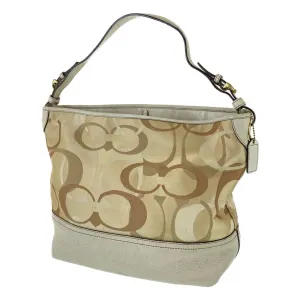 Coach Canvas Leather Shoulder Bag (Pre-Owned)