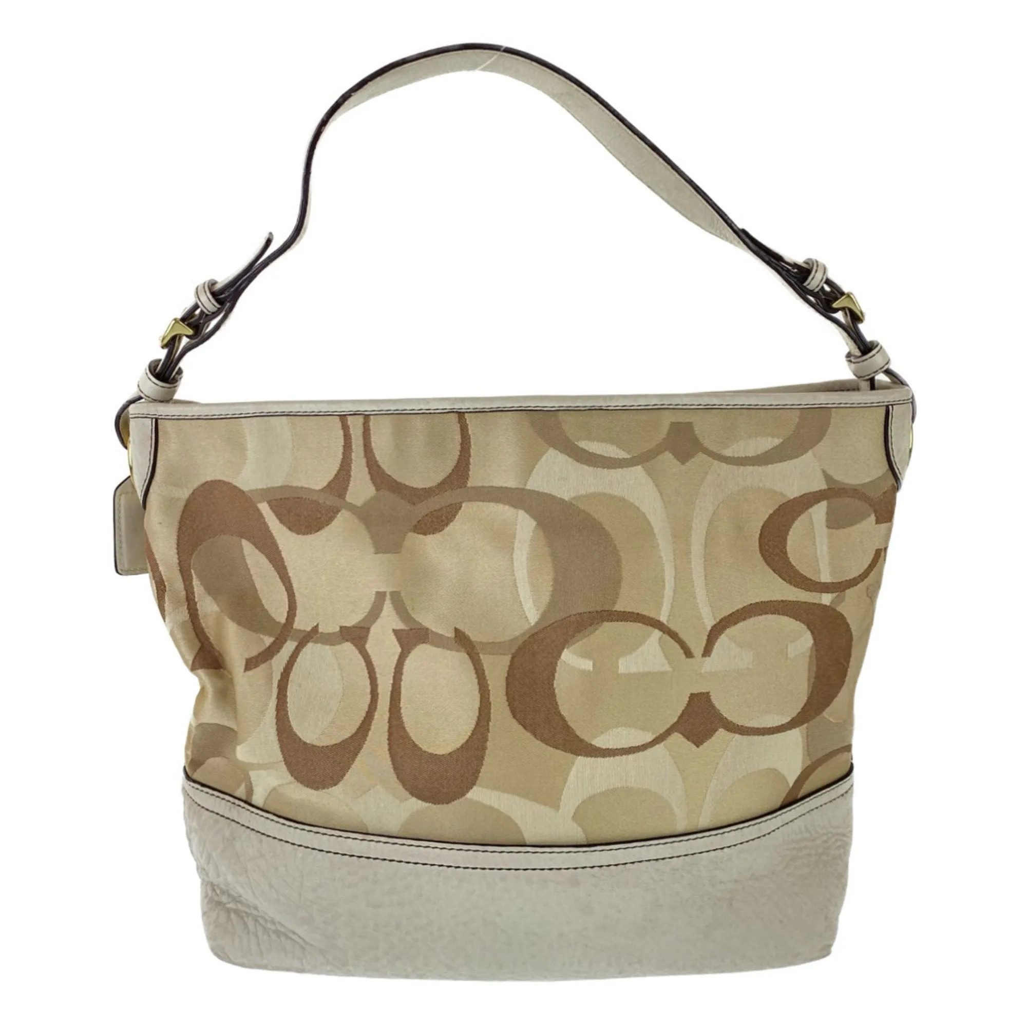 Coach Canvas Leather Shoulder Bag (Pre-Owned)