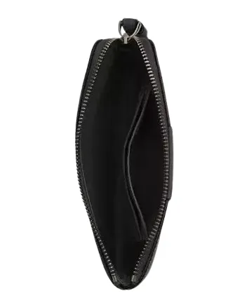 Coach Corner Zip Wristlet In Signature Canvas With Stripe