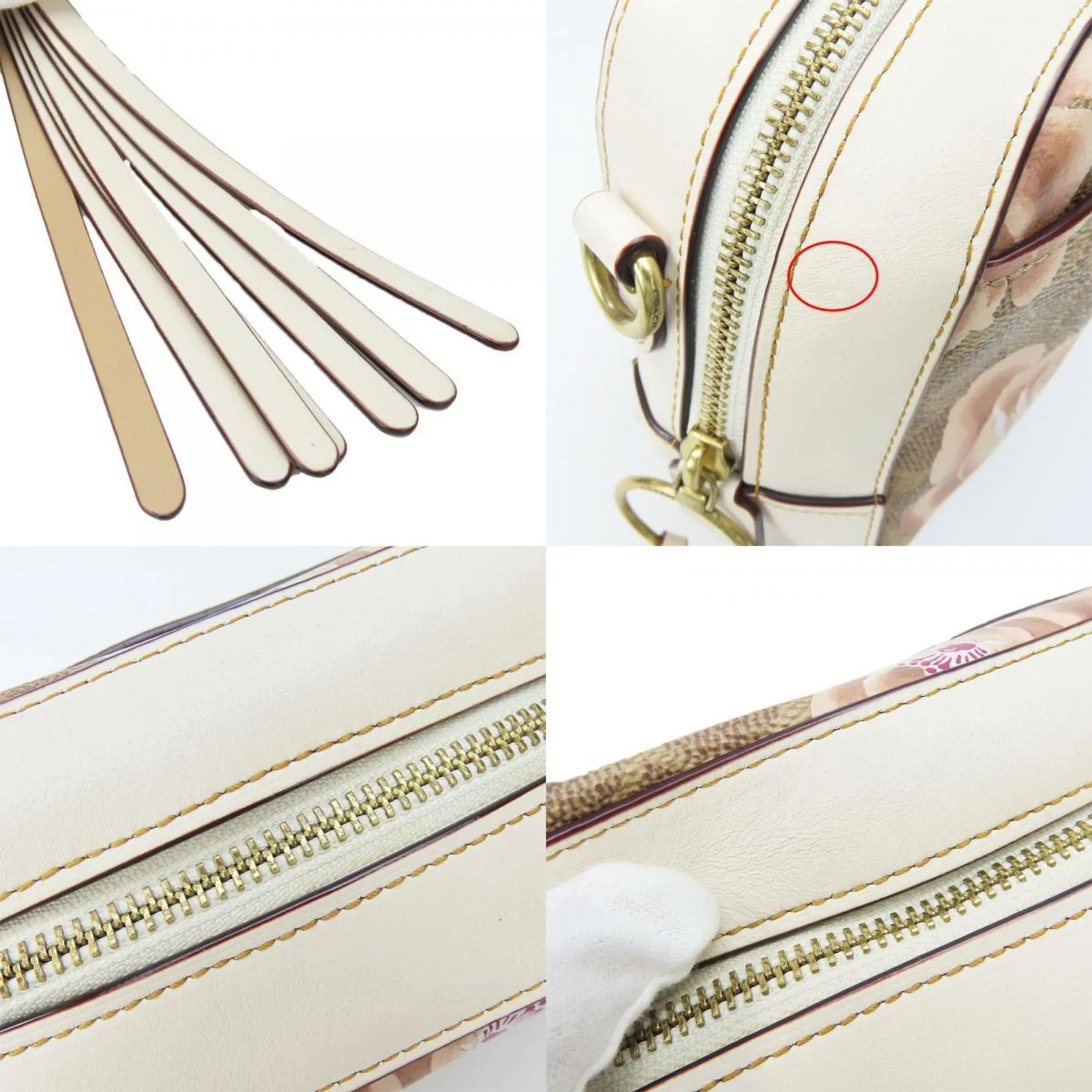 Coach ivory Leather Shoulder Bag (Pre-Owned)