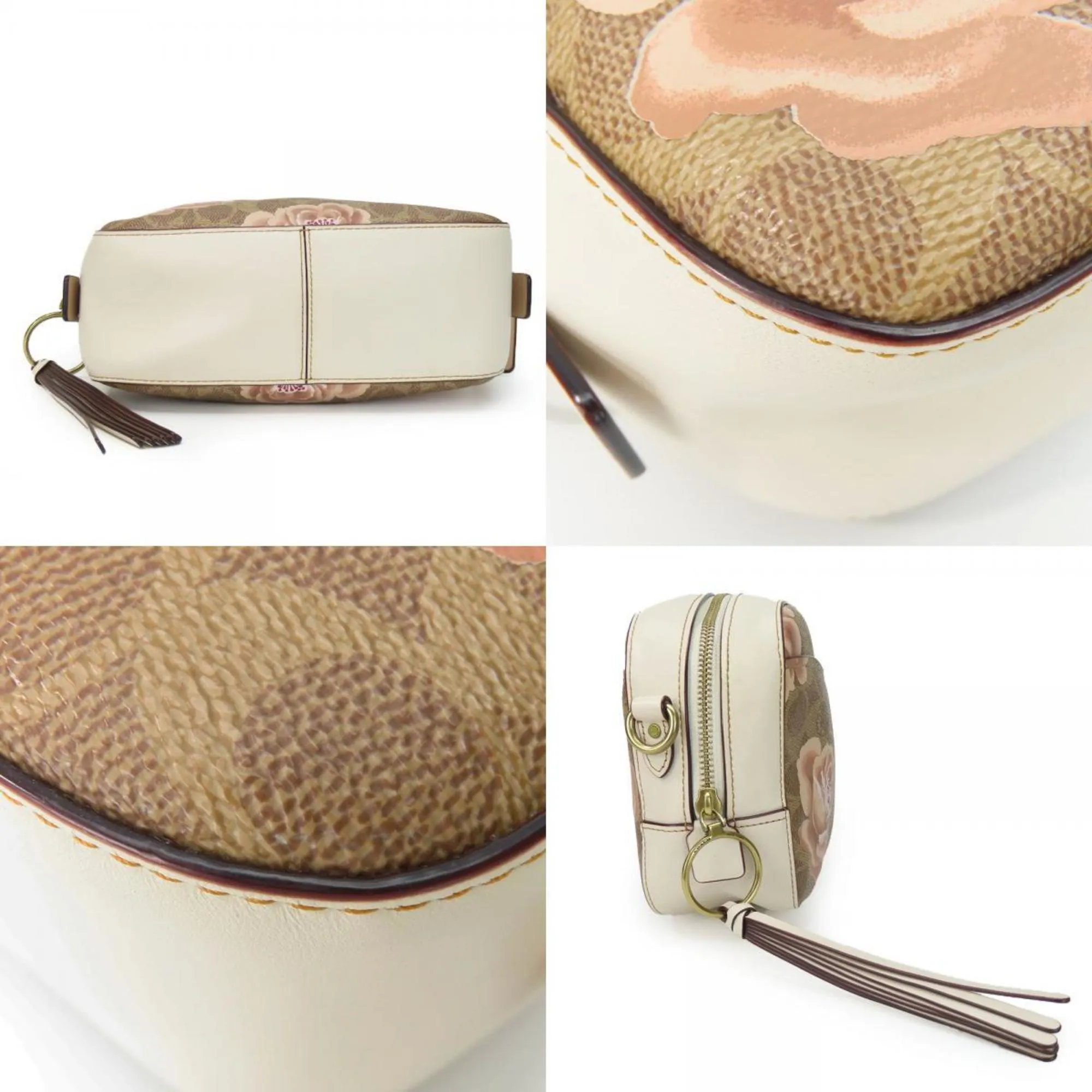 Coach ivory Leather Shoulder Bag (Pre-Owned)