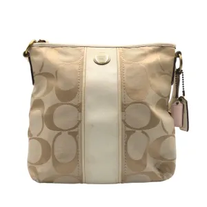 Coach ivory Signature Line Pochette Shoulder Bag (Pre-Owned)