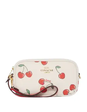 Coach Jamie Wristlet With Heart Cherry Print