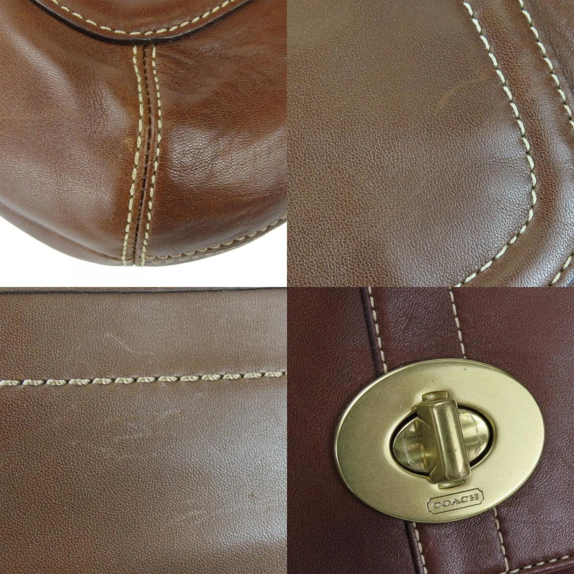 Coach Leather Shoulder Bag (Pre-Owned)
