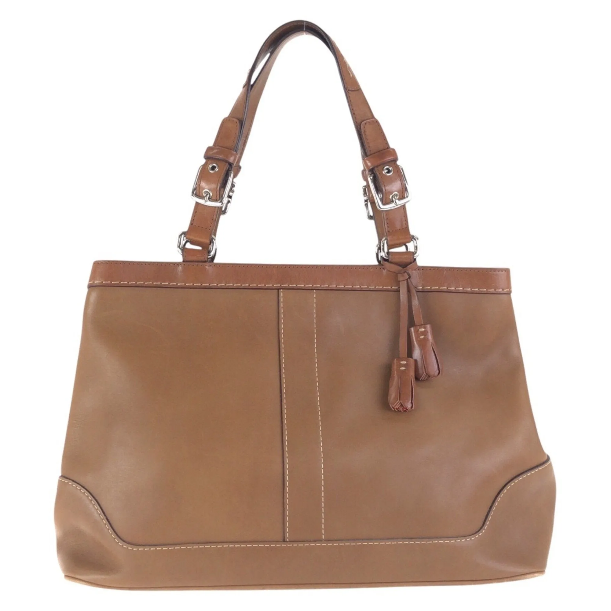 Coach Leather Shoulder Bag Tote Bag (Pre-Owned)