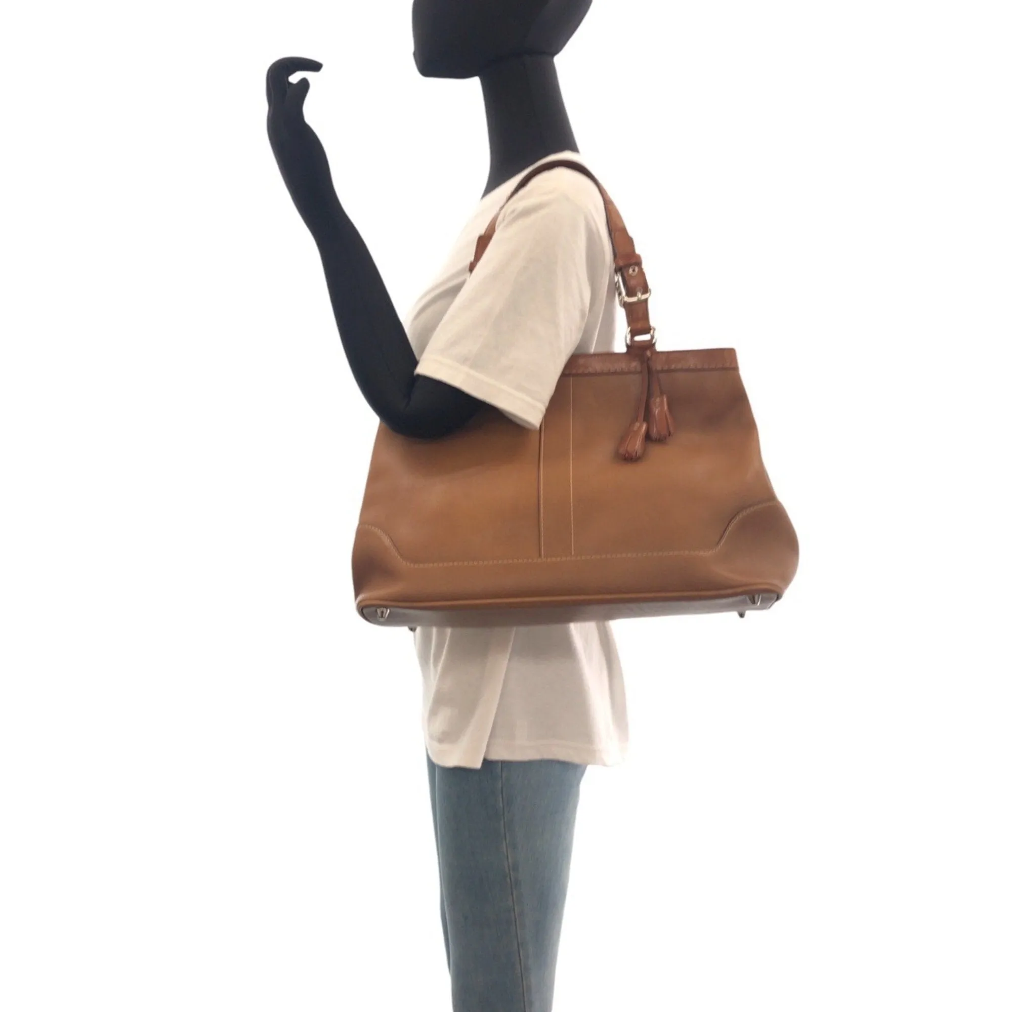 Coach Leather Shoulder Bag Tote Bag (Pre-Owned)