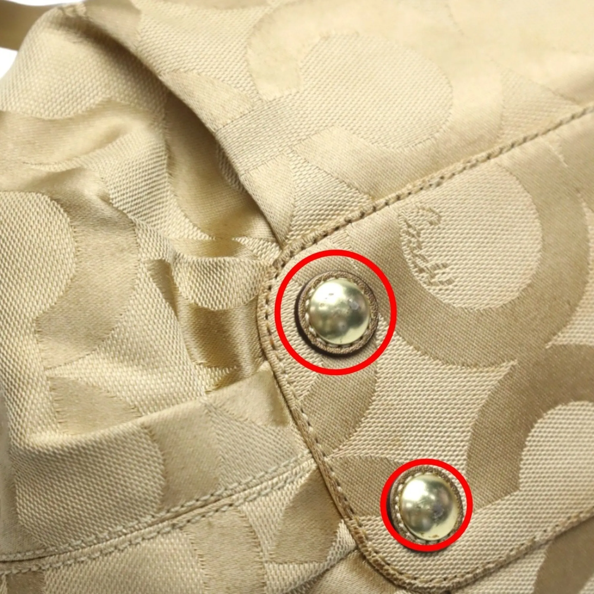 Coach  Metallic Canvas Leather Shoulder Bag (Pre-Owned)