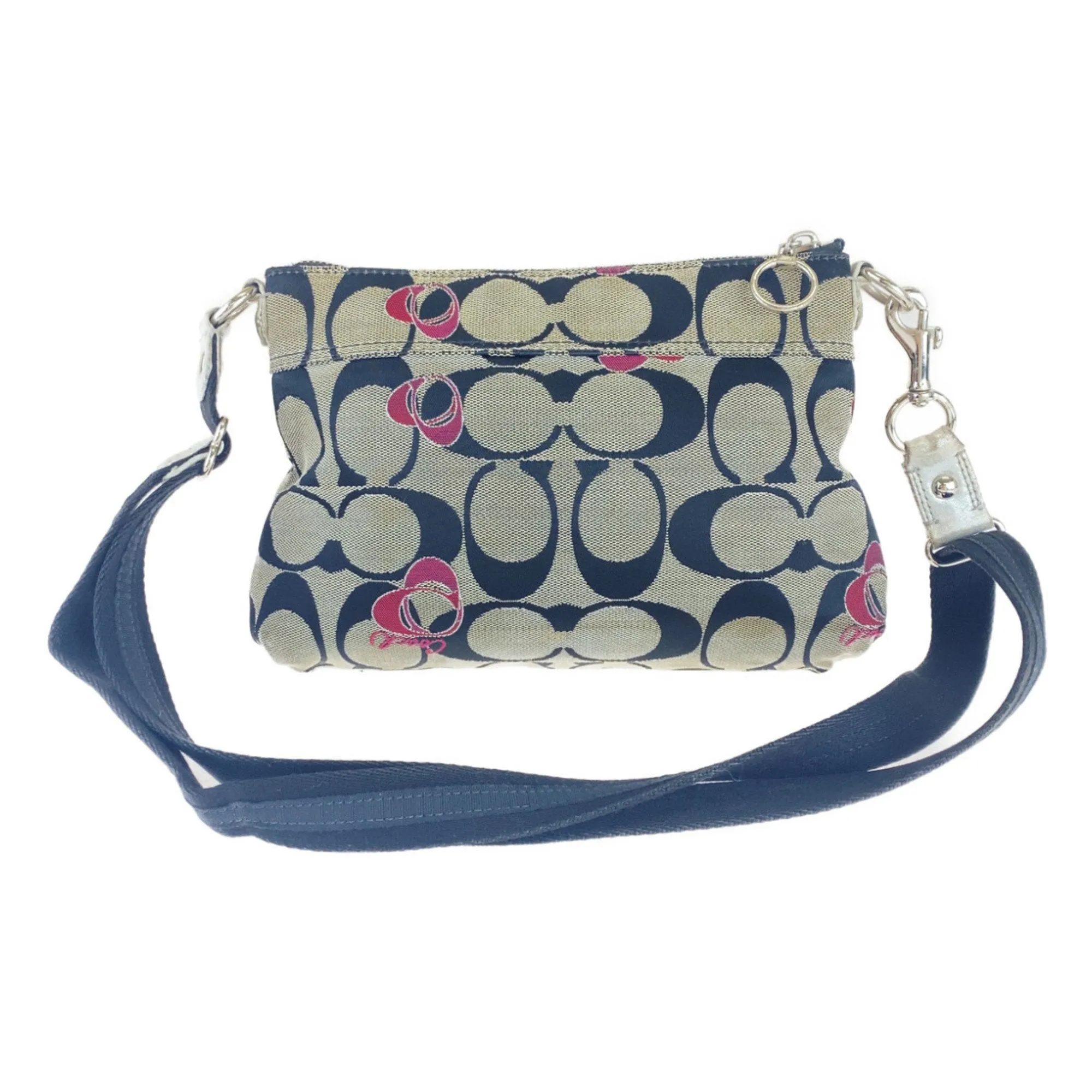 Coach pink Canvas Pochette Shoulder Bag (Pre-Owned)