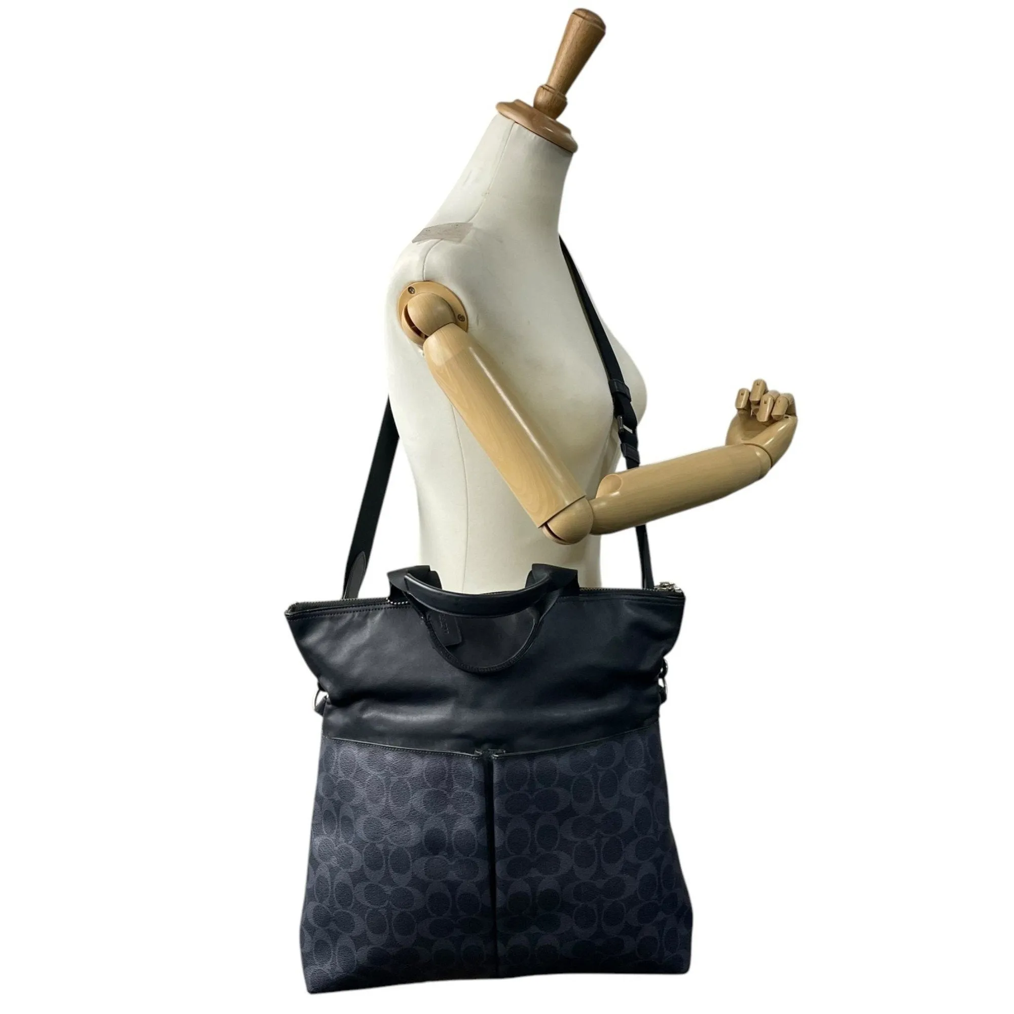Coach Pvc Leather Shoulder Bag Tote Bag (Pre-Owned)