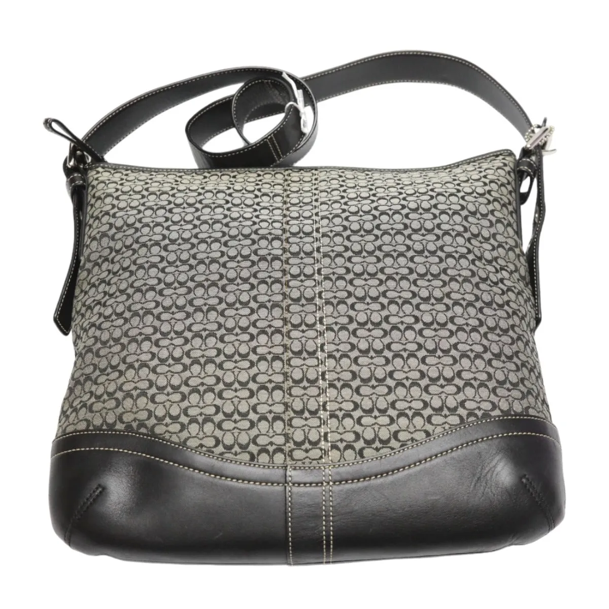 COACH Shoulder Bag F10943 leather black Crossbody Signature Shoulder Women Used