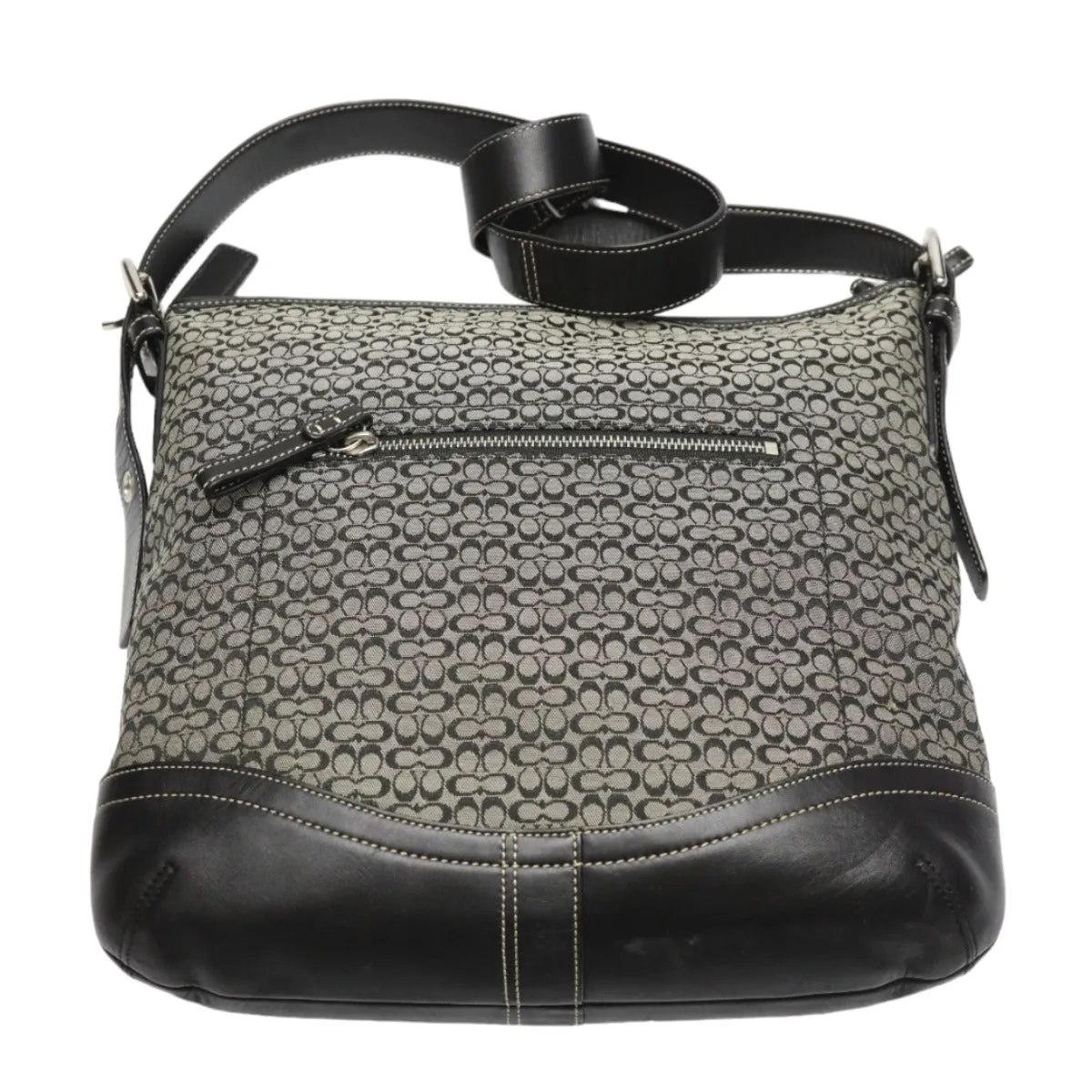 COACH Shoulder Bag F10943 leather black Crossbody Signature Shoulder Women Used