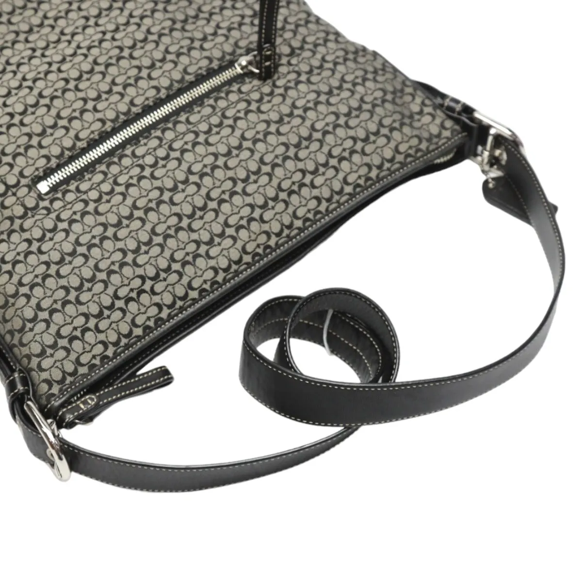 COACH Shoulder Bag F10943 leather black Crossbody Signature Shoulder Women Used