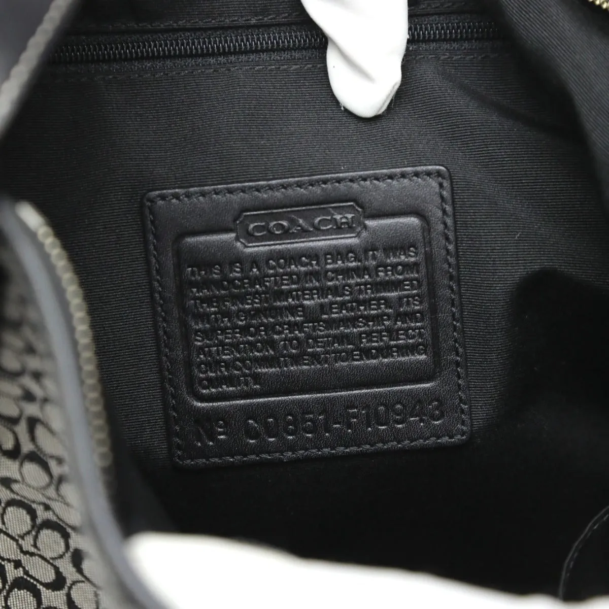COACH Shoulder Bag F10943 leather black Crossbody Signature Shoulder Women Used