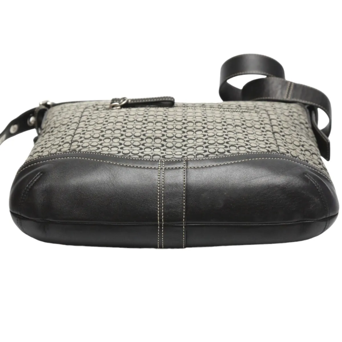 COACH Shoulder Bag F10943 leather black Crossbody Signature Shoulder Women Used