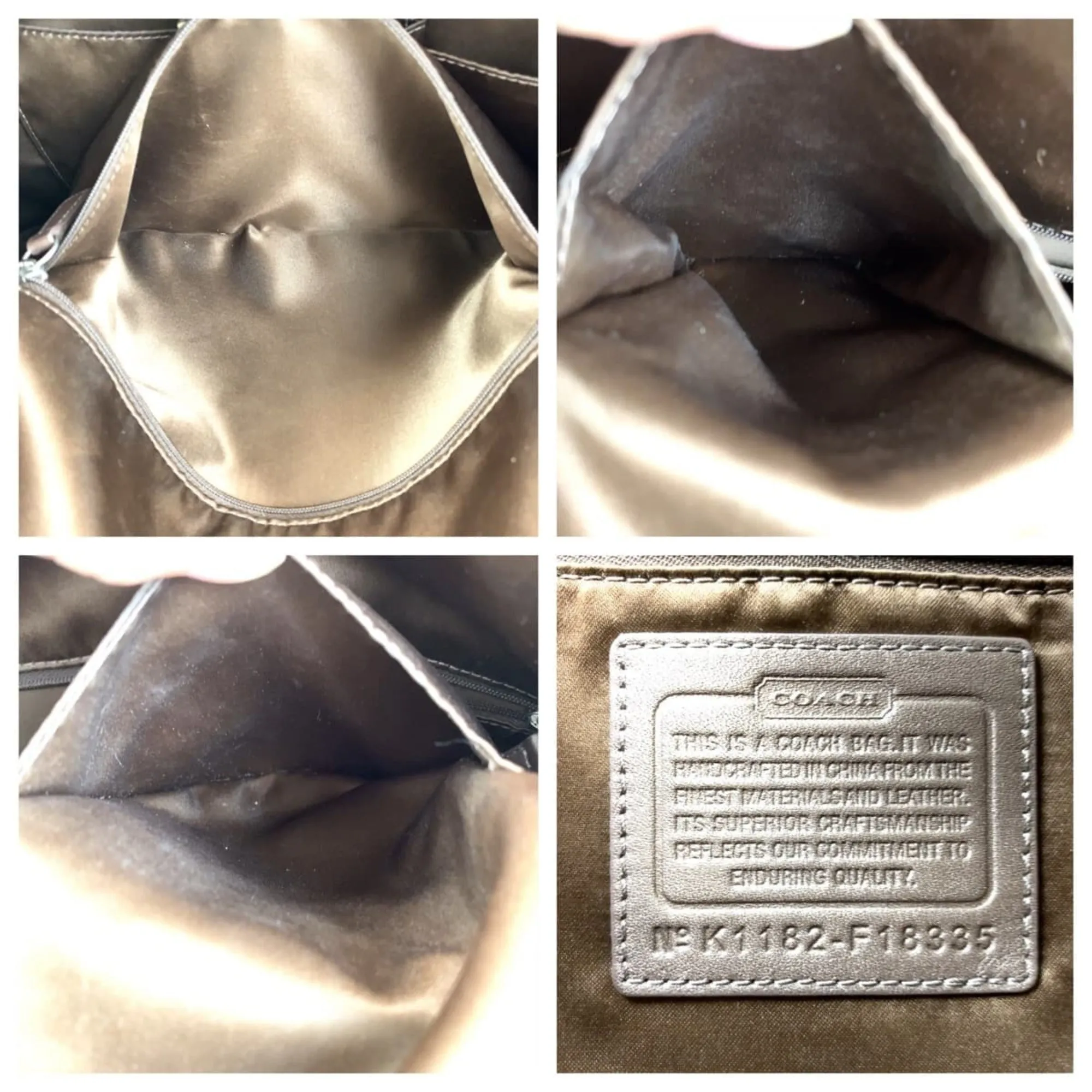 Coach  Signature Line Leather Shoulder Bag Tote Bag (Pre-Owned)