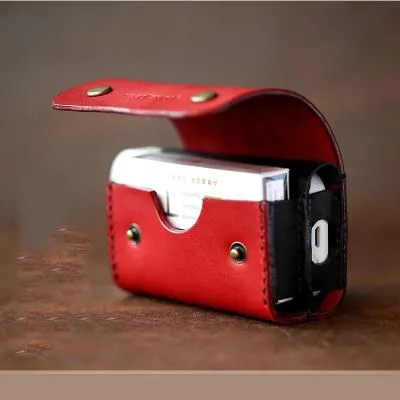 Cool Leather Mens IQOS Cigarette Case With Belt Clip Loop IQOS Holder for Men
