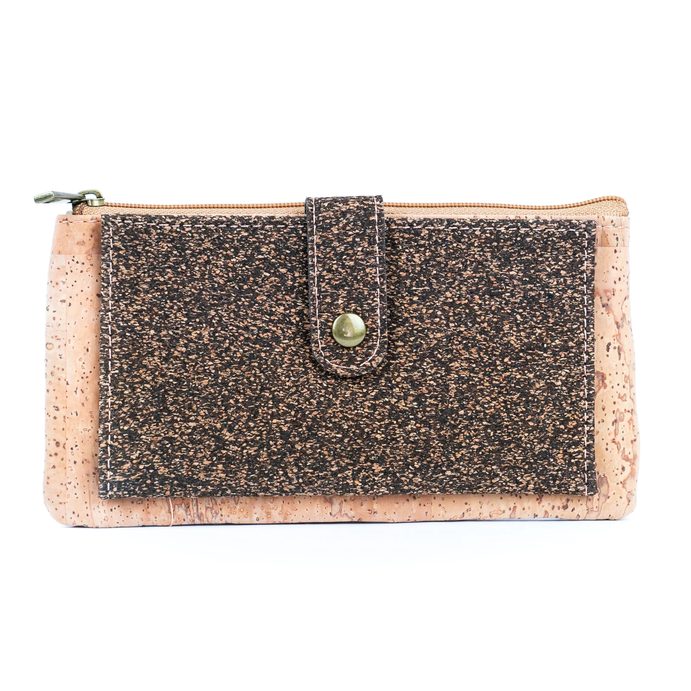 Cork Women's Long Wallet & Card Holder in Coffee Bean Design BAG-2261-EF