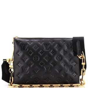 Coussin Bag Monogram Embossed Lambskin PM