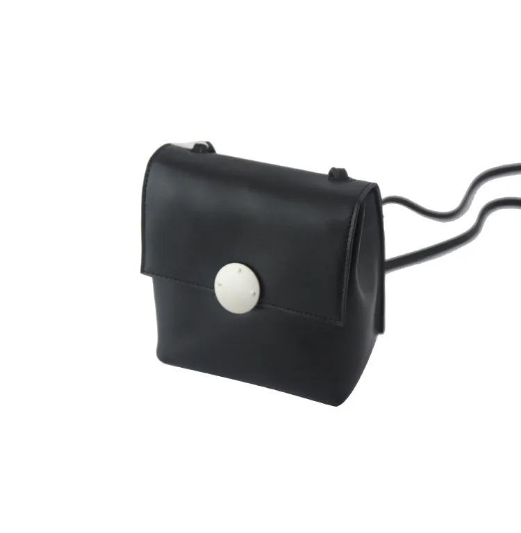 Cute LEATHER Black WOMENs SHOULDER BAG Purses FOR WOMEN
