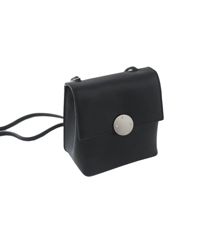 Cute LEATHER Black WOMENs SHOULDER BAG Purses FOR WOMEN