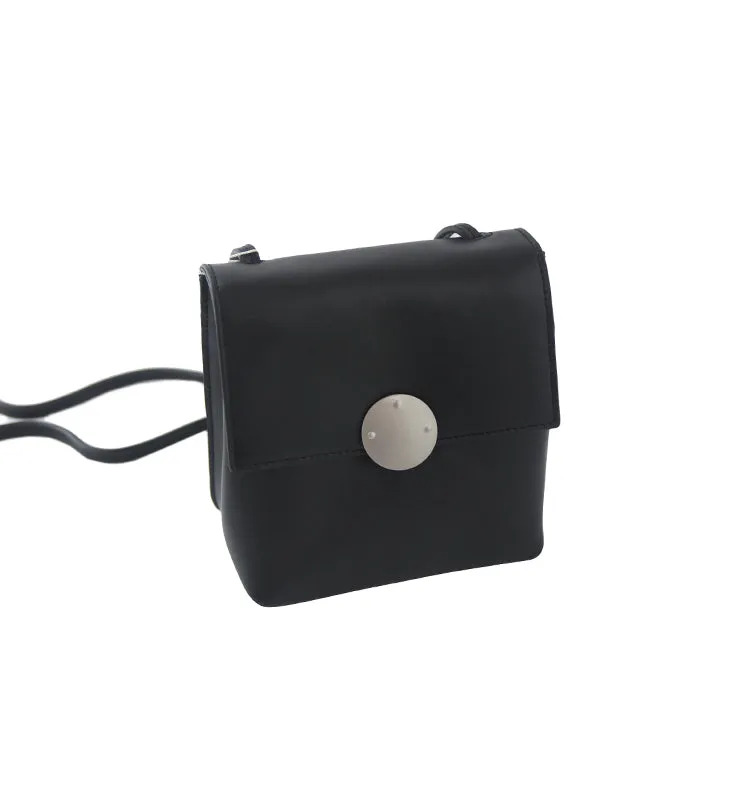 Cute LEATHER Black WOMENs SHOULDER BAG Purses FOR WOMEN