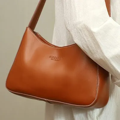 Cute LEATHER Side Bag Brown WOMEN SHOULDER BAG Handbag Purse FOR WOMEN