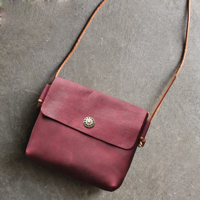 Cute LEATHER WOMEN Small Vintage Crossbody Purse SHOULDER BAG Purse FOR WOMEN