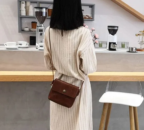 Cute LEATHER WOMEN Small Vintage Crossbody Purse SHOULDER BAG Purse FOR WOMEN
